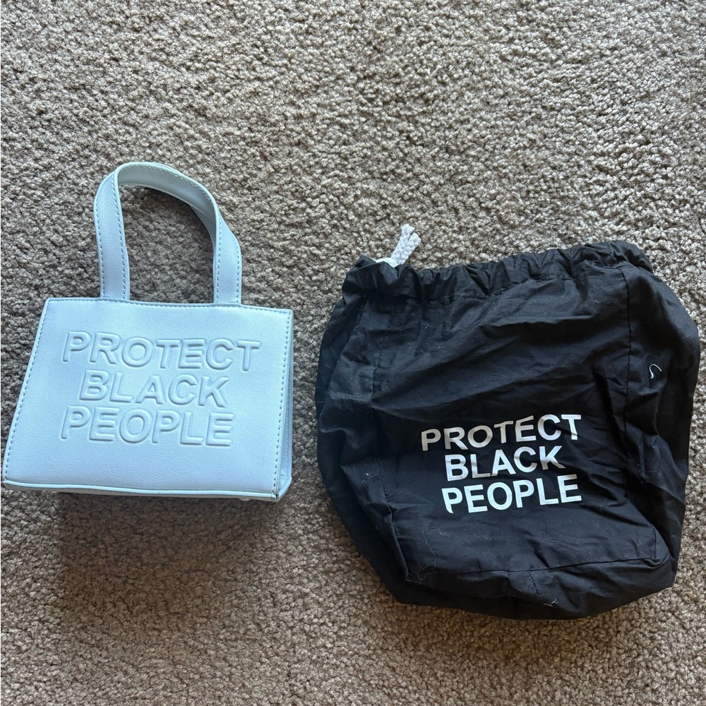 Light Blue Embossed Statement Tote - image 2